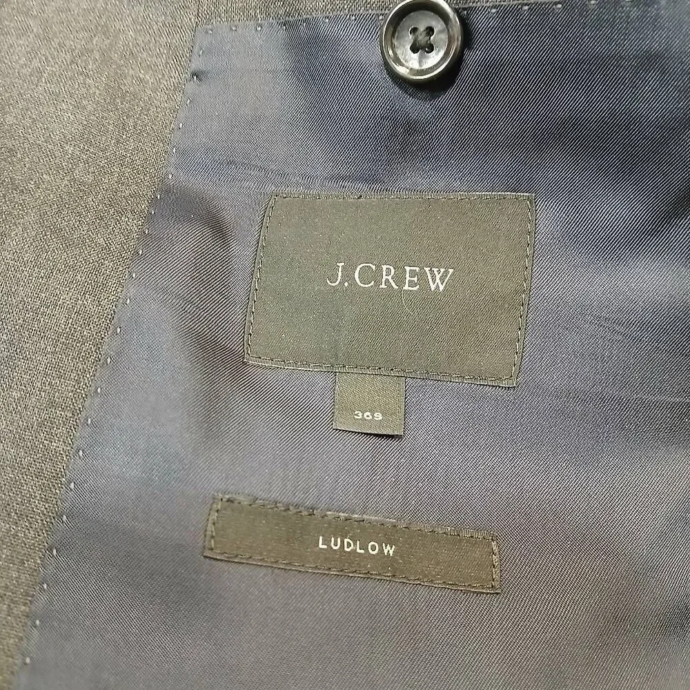 J.crew mens 36s ludlow loro piana fine wool blazer charcoal gray